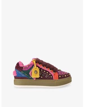 Kurt Geiger Southbank Tag Suede Sneakers - Red