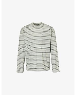 Hiking Patrol Striped Long-Sleeve Stretch-Jersey Top - Grey