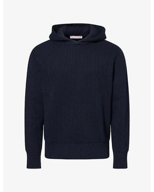 Orlebar Brown Kirk Chunky Merino-Wool Knitted Hoody - Blue