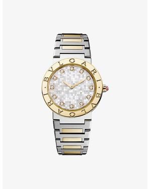BVLGARI 18Ct- Stainless-Steel And Diamond Quartz Watch 33Mm - Metallic