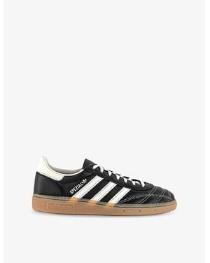 adidas Handball Spezial Quilted Leather Low-Top Trainers - Black