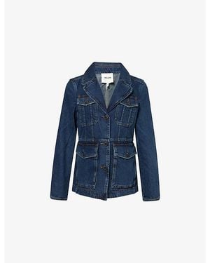 ME+EM Slim Utility Cotton Jacket - Blue