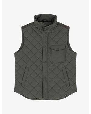 BOGGI Padded Patch-Pocket Woven Gilet - Grey