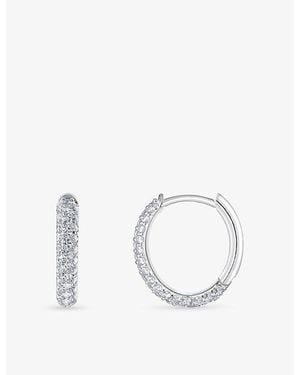 Thomas Sabo Pavé 925 Sterling And Cubic Zirconia Hoop Earrings - White