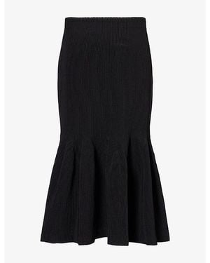 CFCL Hypha Lucent Mermaid Knitted Midi Skirt - Black