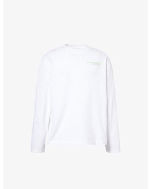 CASABLANCA Glitch Orchid Printed Cotton T-Shirt - White