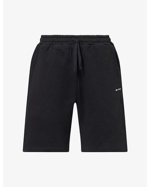 FIFA 1904 Stacked-Logo Embroidered Cotton Shorts - Black