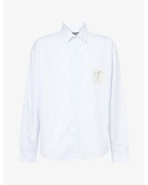 Jacquemus The Simon Ml Stripe Cotton Shirt - White