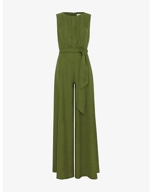 Phase Eight Petite Janine Woven Jumpsuit - Green