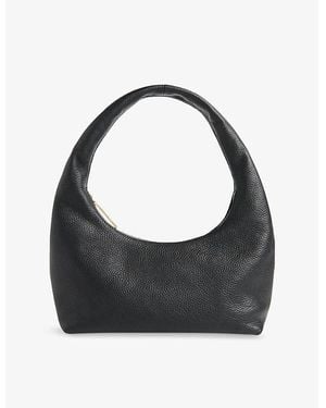 Whistles Ulla Zip Leather Shoulder Bag - Black