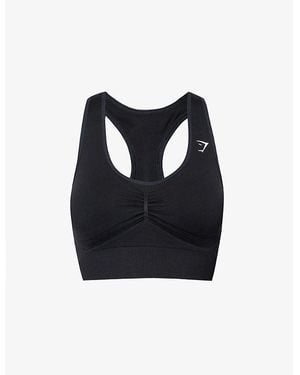 GYMSHARK Contour Stretch-Woven Sports Bra - Black
