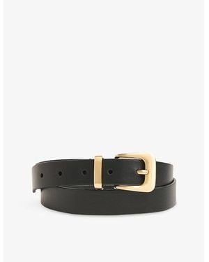 Whistles Metal-Keeper Leather Belt - Black