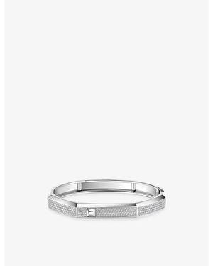 Messika Moderniste Medium Pavé 18Ct And 1.25Ct Diamond Bracelet - White