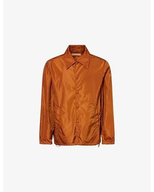 Dries Van Noten Vorries Collared Woven Jacket - Brown