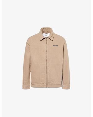 Palmes Forever Embroidered-Logo Denim Jacket - Natural