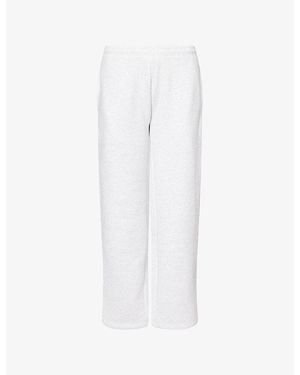 Ru & Rocka Baseball Logo-Print Cotton-Blend Jogging-Bottoms - White