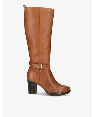 Carvela Kurt Geiger 2 Buckle-Embellished Leather Knee-High Boots - Brown