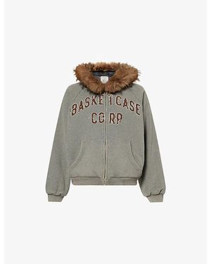 Basket Case Bc Corp Fleece-Lined Cotton Hood - Grey