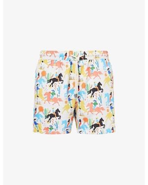 ARRELS Barcelona Cowboy Printed Swim Shorts - White