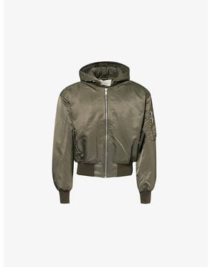 Entire studios Broad Hooded Relaxed-Fit Shell Jacket - Green