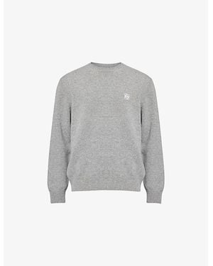 Loewe Anagram Crewneck Wool Jumper - Grey