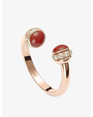 Piaget Possession 18Ct Rose- Carnelian And 0.21Ct Brilliant-Cut Diamond Bangle - Pink