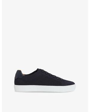 Reiss Finley Knit Low-Top Trainers - Blue