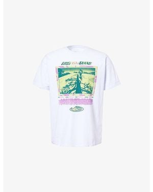 Patagonia Run Like Roots Graphic Cotton-Jersey T-Shirt - Blue