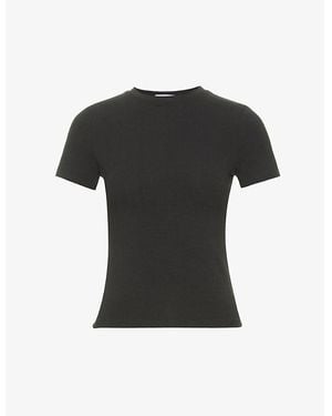 GOOD AMERICAN Baby Round-Neck Stretch-Cotton T-Shirt - Black