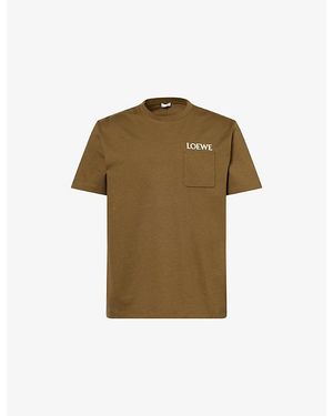 Loewe Pocket Logo Cotton T-Shirt - Green