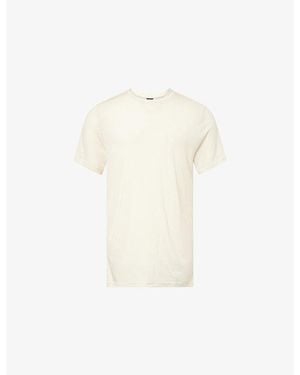 Black Crows Brand-Print Relaxed-Fit Wool T-Shirt - White