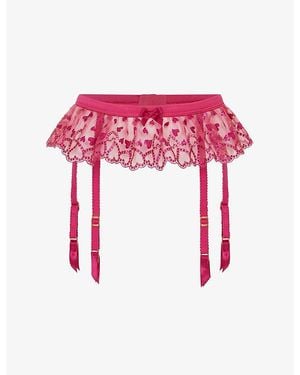 Agent Provocateur Rozann Tutu Tulle Suspender - Pink