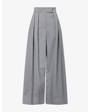 A.W.A.K.E. MODE Rounded Tailored Woven Trousers - Grey