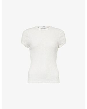 Mother The Itty Bitty Ringer Cotton T-Shirt - White