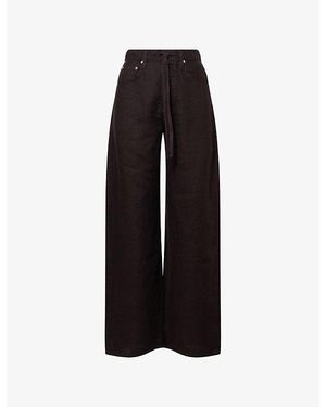 Citizens of Humanity Brynn Drawstring Linen Trousers - Black