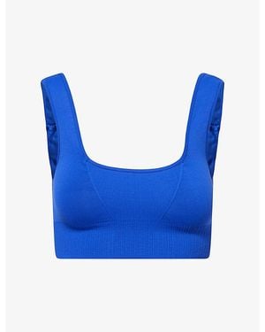 Free People Fp Movement Good Karma Square-Neck Sports Bra - Blue