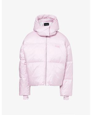 BO+TEE Cropped Oversized Padded Ski Jacket - Pink