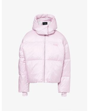 BO+TEE Cropped Oversized Padded Ski Jacket - Pink