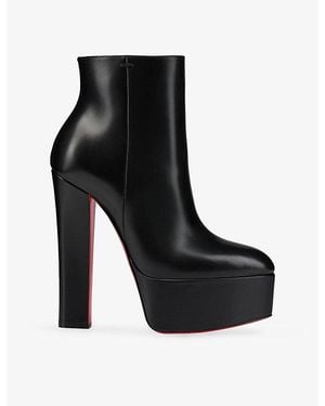 Christian Louboutin Jenna Bootie 150 Leather Boots - Black