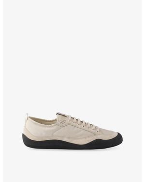 Prada Speedrock Re-Nylon Woven And Suede Trainers - White