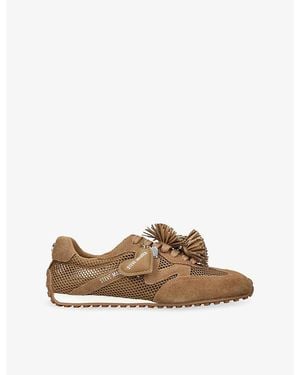 Steve Madden Coheart Faux-Leather Trainers - Brown