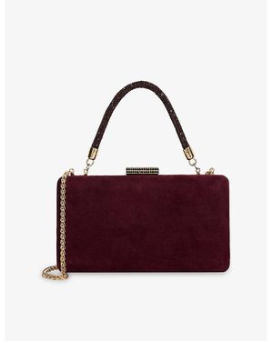 Dune Beaut Suede Clutch Bag - Purple