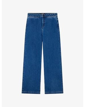 Whistles Straight-Fit High-Rise Stretch-Denim Jeans - Blue