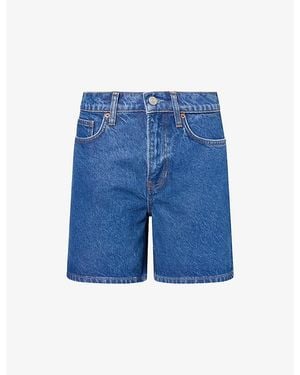 Reformation Raye Mid-Rise Denim Shorts - Blue