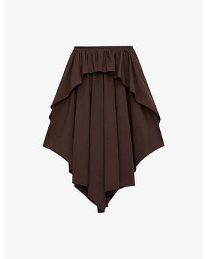 Loewe X Paula's Ibiza Cotton-Poplin Midi Skirt - Brown