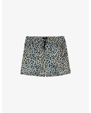 AllSaints Silesia Leopard-Print Swim Shorts - Multicolour