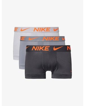 Nike Essential Micro Pack Of Three Jersey Trunks - Blue