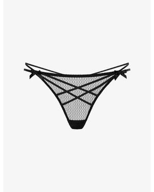 Agent Provocateur Nicki G-String Mesh Thong - Black