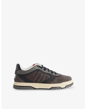 Gucci Re-Web Leather And Mesh Low-Top Trainers - Multicolour
