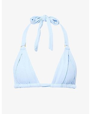 Cheap Monday Morroco Halter-Neck Bikini Top - Blue